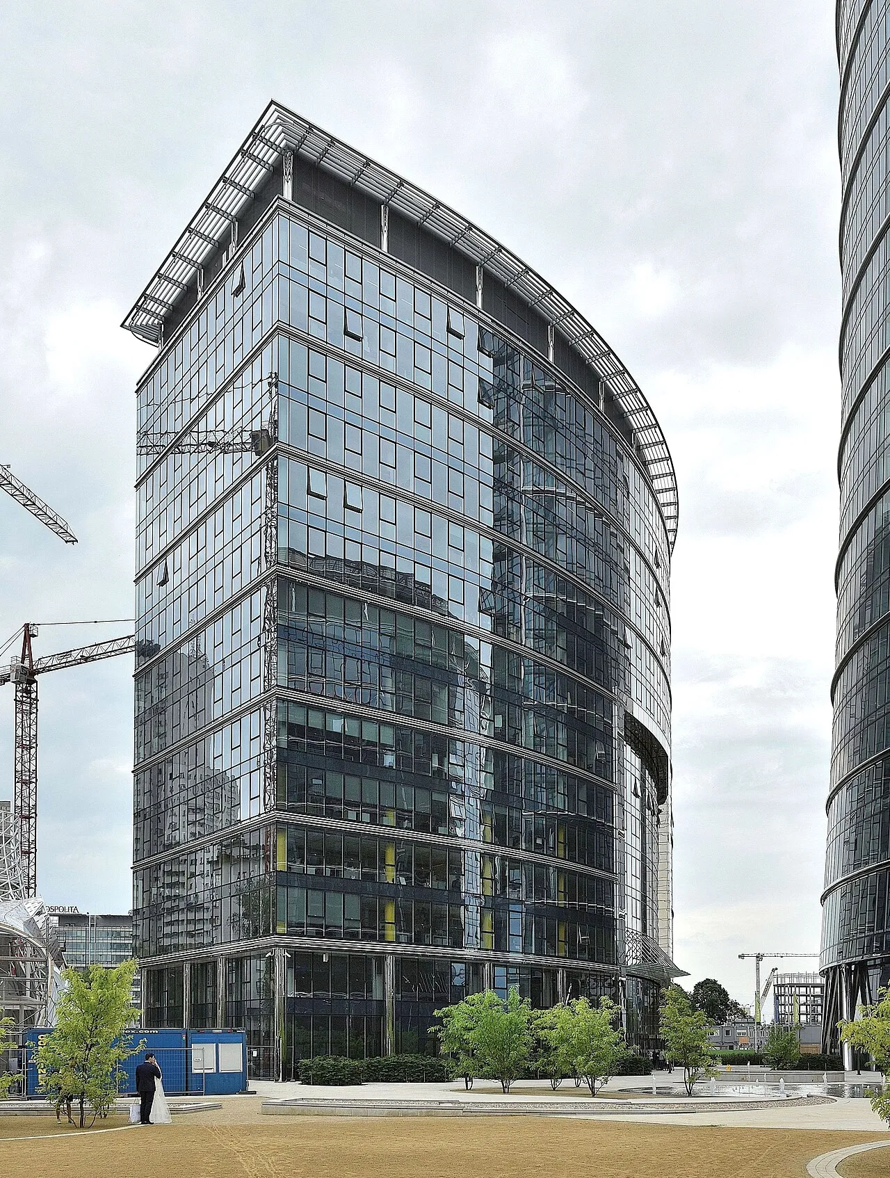 Het Warsaw Spire-kantoorcomplex, zetel van het hoofdkwartier van Frontex