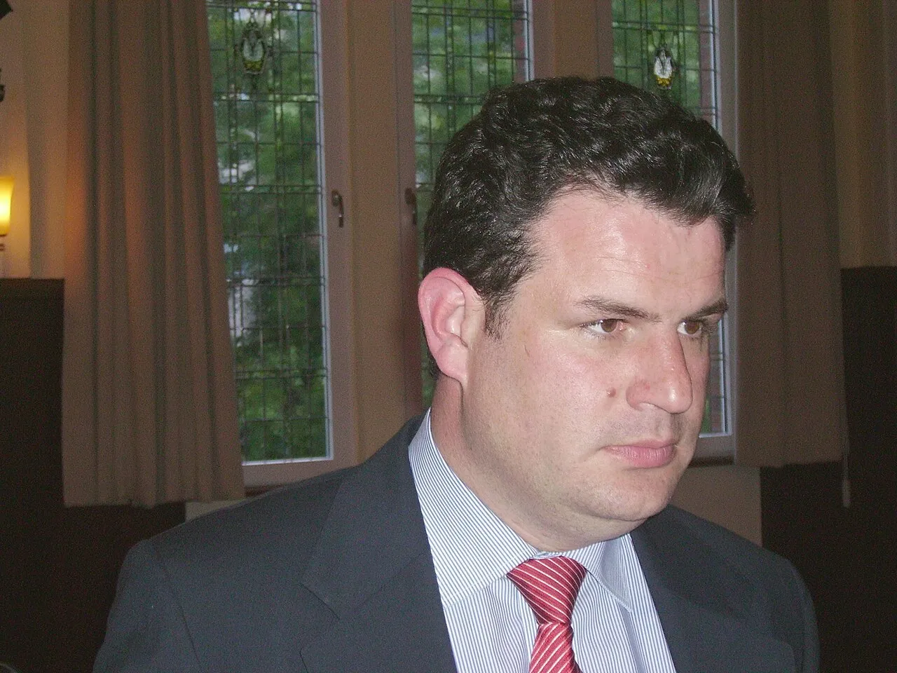 Hubertus Heil, SPD-politicus, tijdens een verkiezingsbijeenkomst.