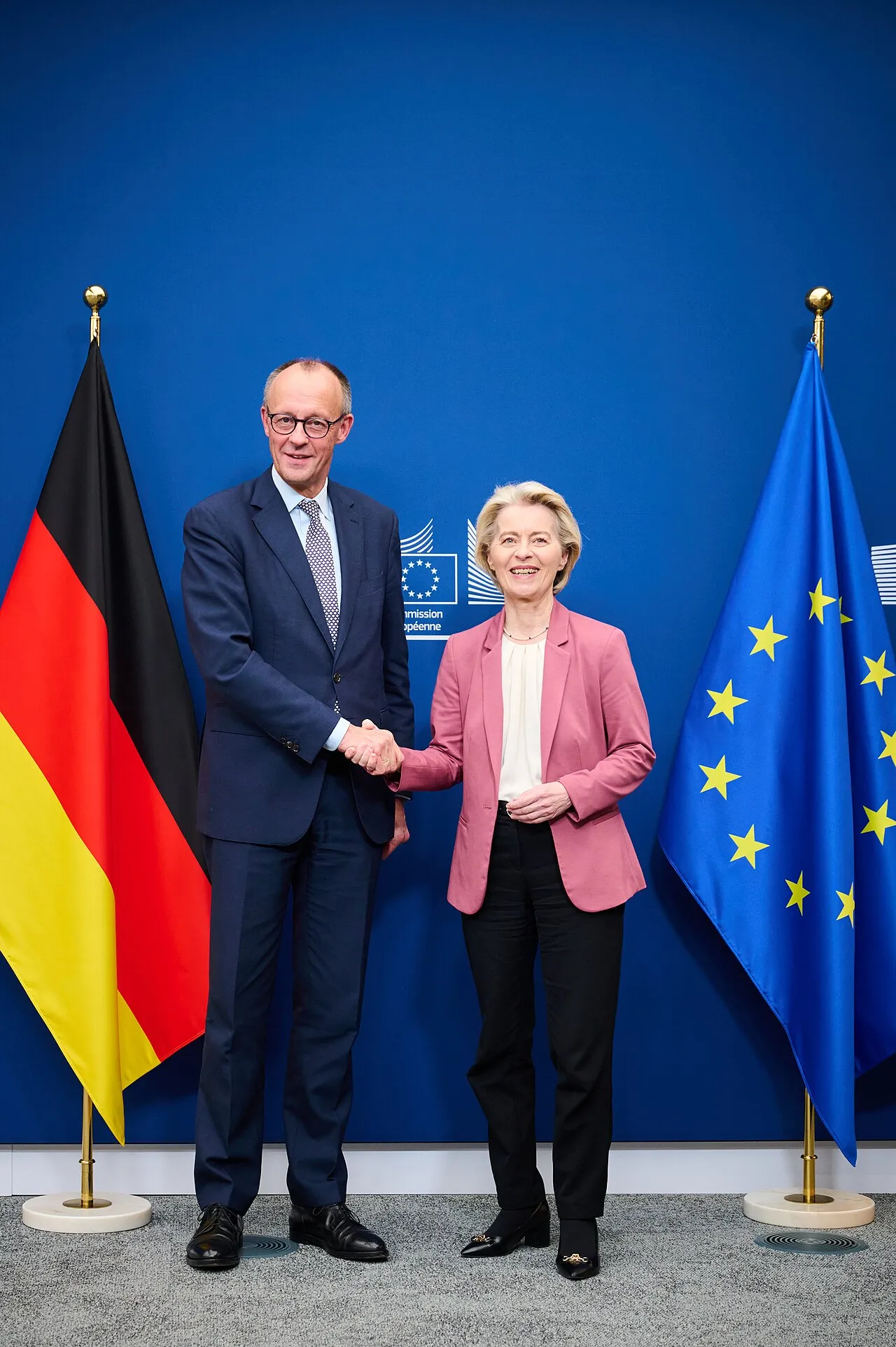 Bondskanselier Friedrich Merz tijdens een bezoek aan de Europese Commissie.