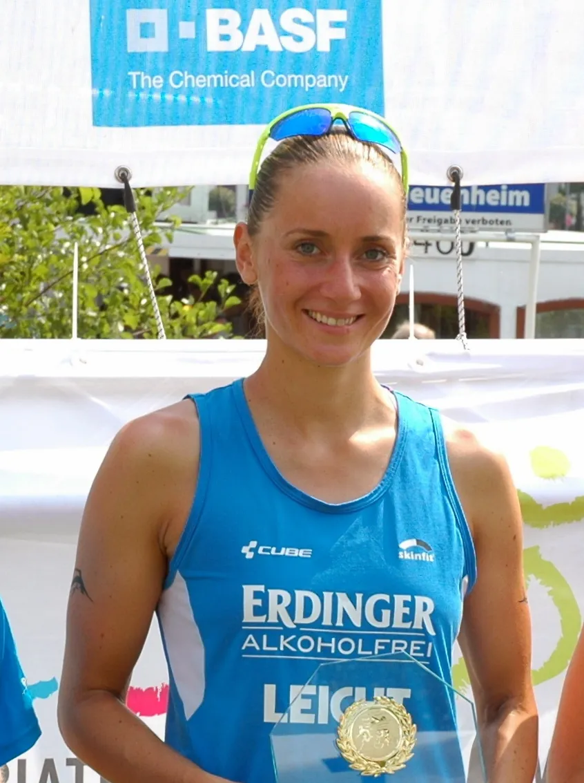 Laura Philipp, de Duitse triatlete die zilver won bij de Ironman-WM.